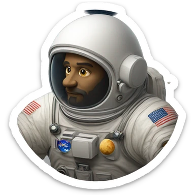 Leonardo da Vinci astronaut moon sticker