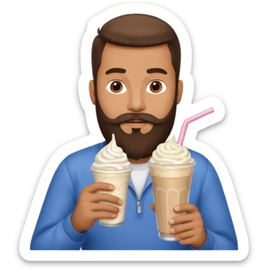 muslim man drinking milkshake sticker