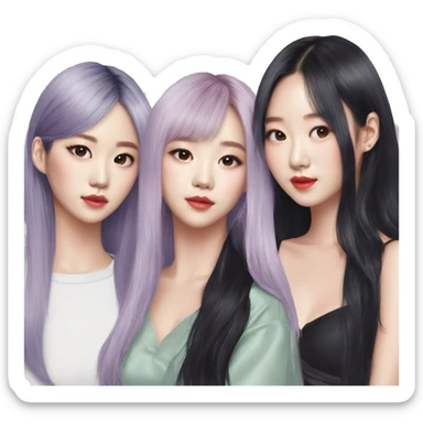 Jennie Kim and Kim Jisoo and Rosean Park and Lalisa Manoban sticker