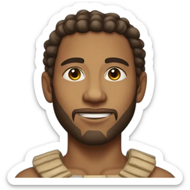 young light-skinned ancient israelite man strong jaw sticker