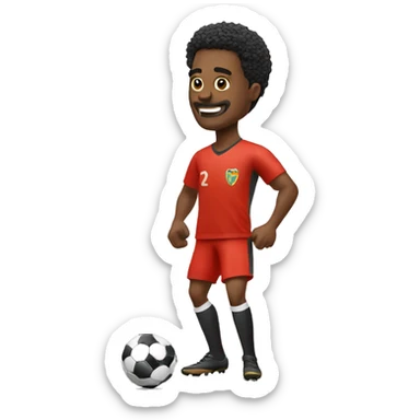 Hombre jugando fútbol  sticker