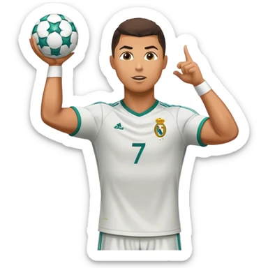 Ronaldo doing a Header sticker