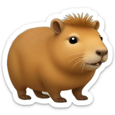little capybara riding a capybara sticker