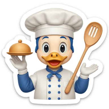 donald duck in chef hat







 sticker