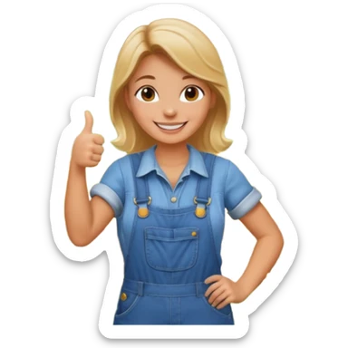 tia granjera dando like granjera  campo sticker