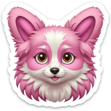 papillon rose  sticker