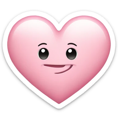 Light pink heart sticker