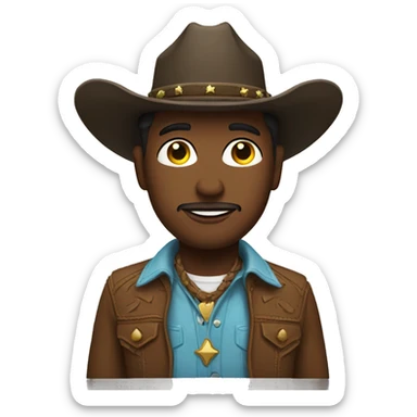  Cowboy with a dress sticker
