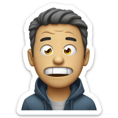 person hysterically sobbing sticker