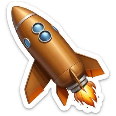 Turd rocket ship sticker