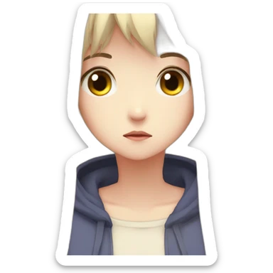 anime girl sad sticker