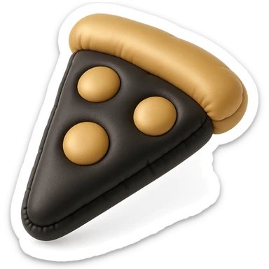 plushie style slice of pizza, balloon style, shiny and puffy sticker