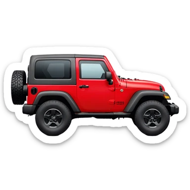 Jeep Wrangler - Jeep (Model Year: 2022) (Iconic colour: Red) sticker