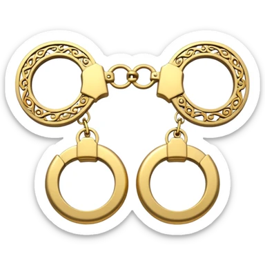 gold handcuffs sticker