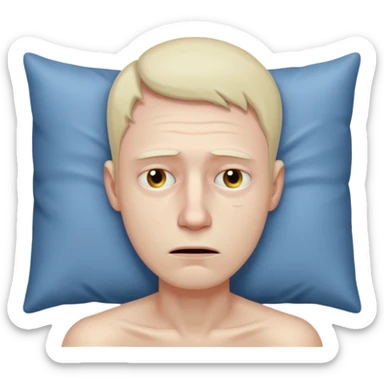 super duper duper i mean the absolute biggets man ever, dying from insominia sticker