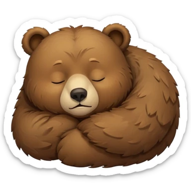 a bear sleeping  with zzz sticker