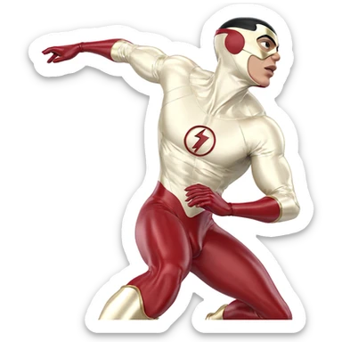 mysterious masked male in bodysuit sticker