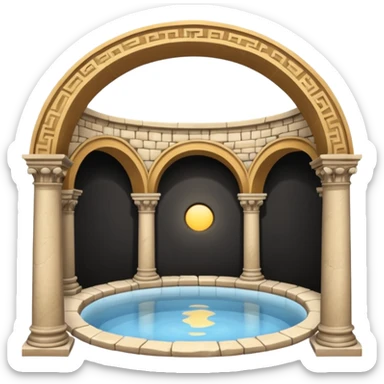 roman public bath sticker