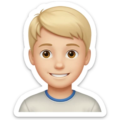 smiling boy portrait indoors sticker