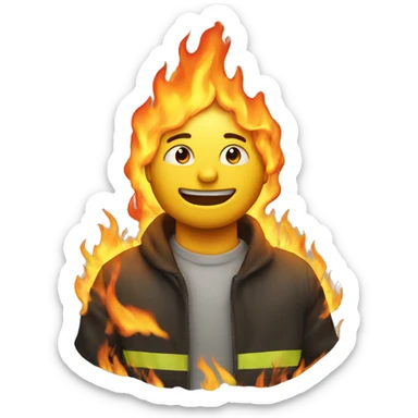 "Thanks James" covered in fire sticker