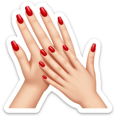 manicure hand with five fingers sticker