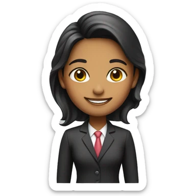 an indian girl in a suit smil sticker
