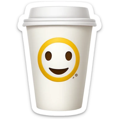 Starbucks cup with smiley face on it sticker