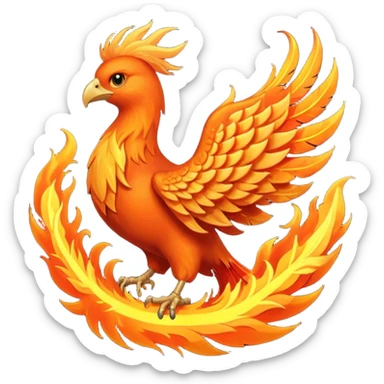 Phoenix in the fire sticker
