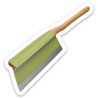 squeegee with long wooden handle sticker
