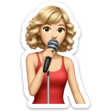 taylor swift with microphone sticker