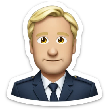 Macron embrasse Marine le Pen sticker