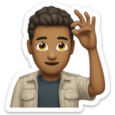 travis sctor SEÑALANDO SU MANO  sticker