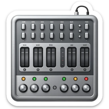 mixer with faders  sticker