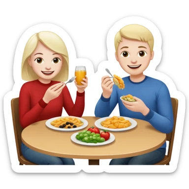 i want two person nicke eatche athore sticker