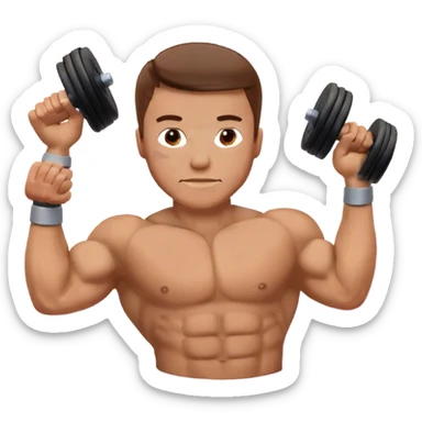 Bicep curl exercise sticker