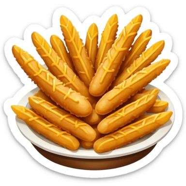 Wings and fries sticker