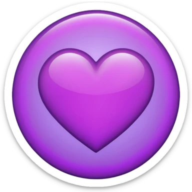 BLACK AND PURPLE HEART IN A CIRCLE sticker