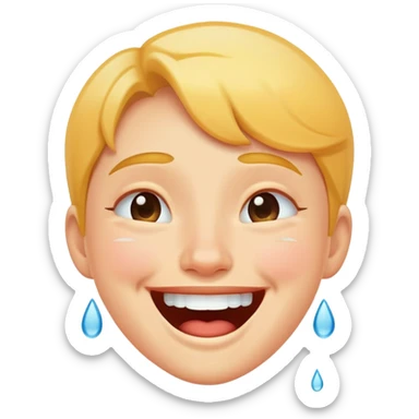 laughing face with tears of joy sticker