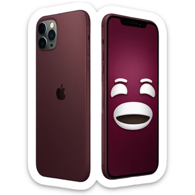 Burgundy iPhone 16 pro max sticker