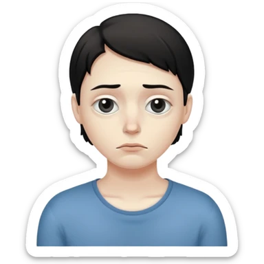 Human slouching sticker