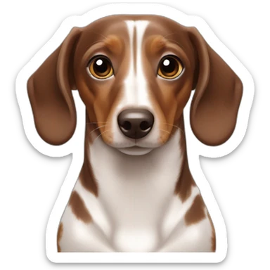 dachshund chocolate pies blancos pecho blanco sticker