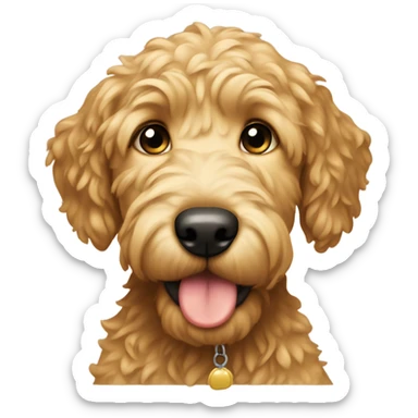 Golden doodle with tears sticker