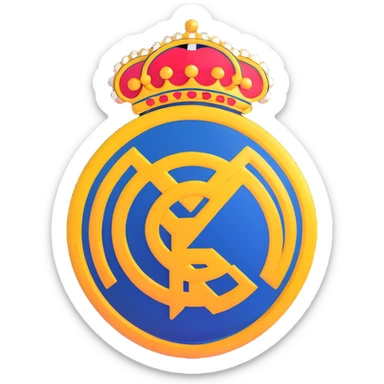 Real Madrid football club logo sticker