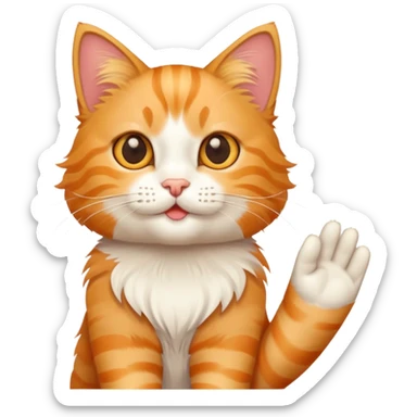 Кіт махає привіт sticker