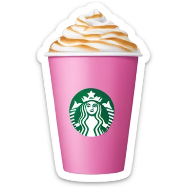 Starbucks pink cup sticker
