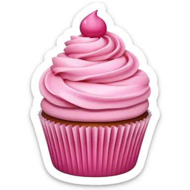 Cupcake with pink icing sticker