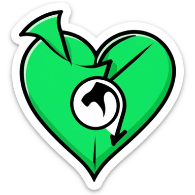 Wu-Tang Clan logo inside a heart sticker