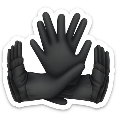 Ladies black glove  sticker