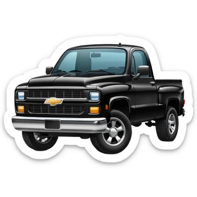 Black chevy truck sticker