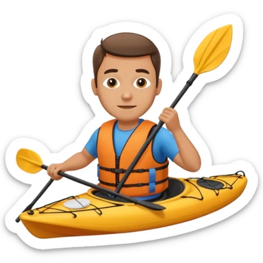 Man on a kayak sticker